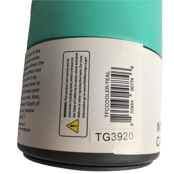 TOADFISH Non-Tipping Can Cooler. Silicone Metal. Gray / Green. New NWT. - Picture 2 of 16